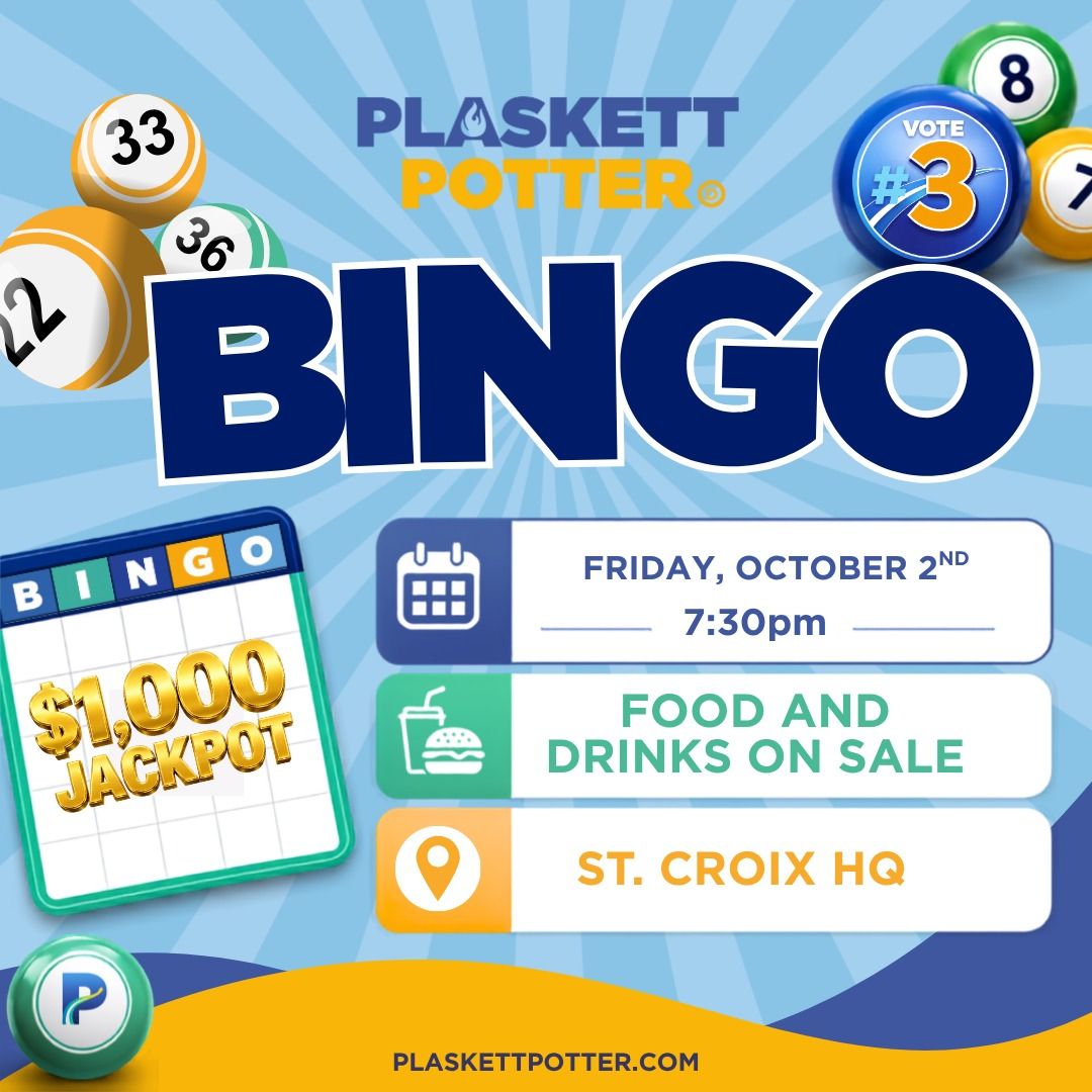 PlaskettPotter's tweet photo. Friday night plans? We’ve got BINGO across the Virgin Islands! 🎉🇻🇮

🎶 STJ: Name That Soca Tune
💰 STX: $1,000 jackpot
🎀 STT: Bingo, Fish Fry + Son D’Aquí Band for Breast Cancer Awareness Month

Pick your island, bring your crew, and we’ll see you Friday night! 💙💛 https://t.co/cCtqQtrEUI