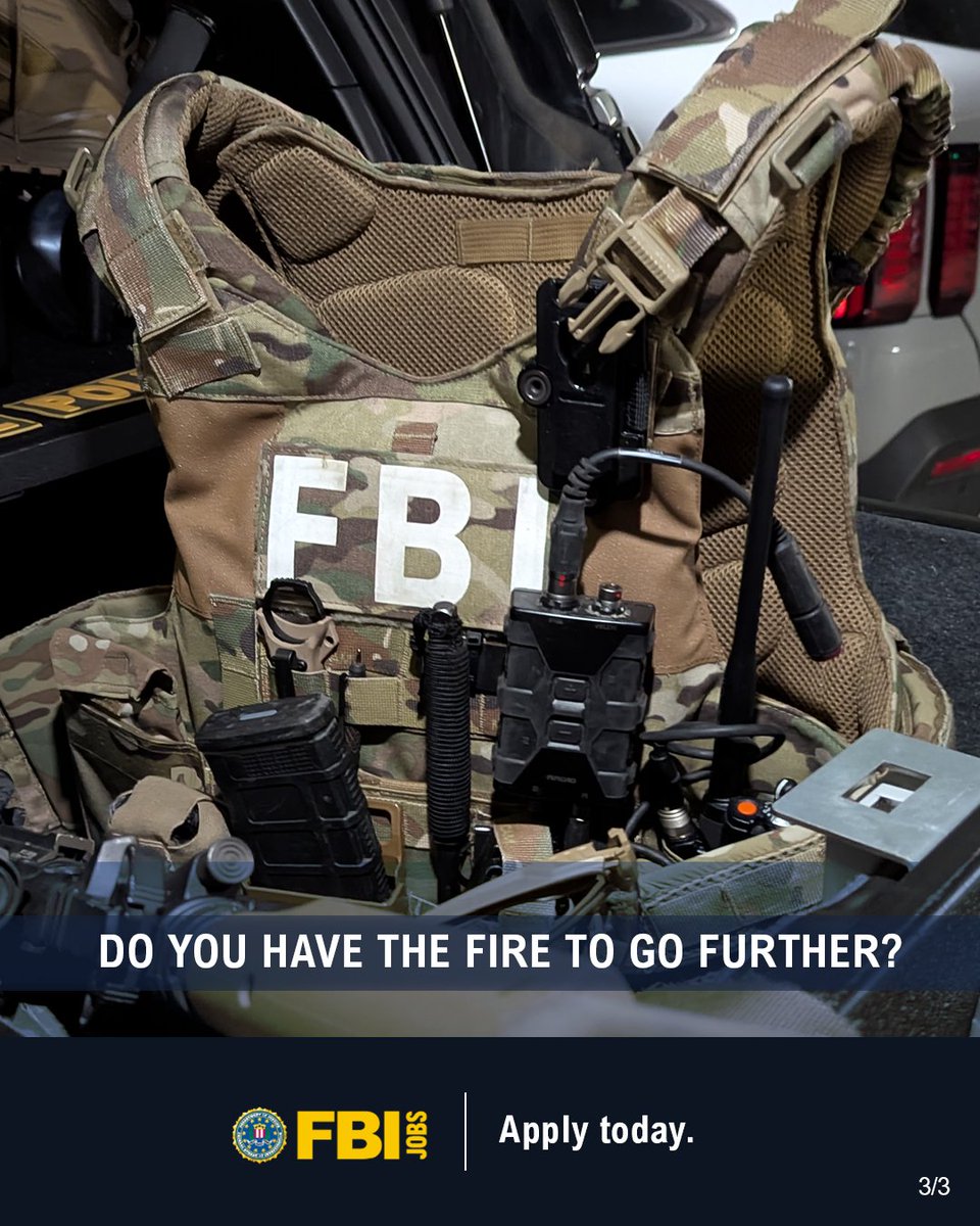 FBIJobs's tweet photo. The #FBI is hiring #SpecialAgents. Section Chief Dan C. spent seven years investigating counterterrorism before finding the mission that reshaped his career: combating crimes against children. Find your fire to go further. Apply today. #FBIJobs https://t.co/Q7Tq6vzf8V https://t.co/gl9c5MXjzf