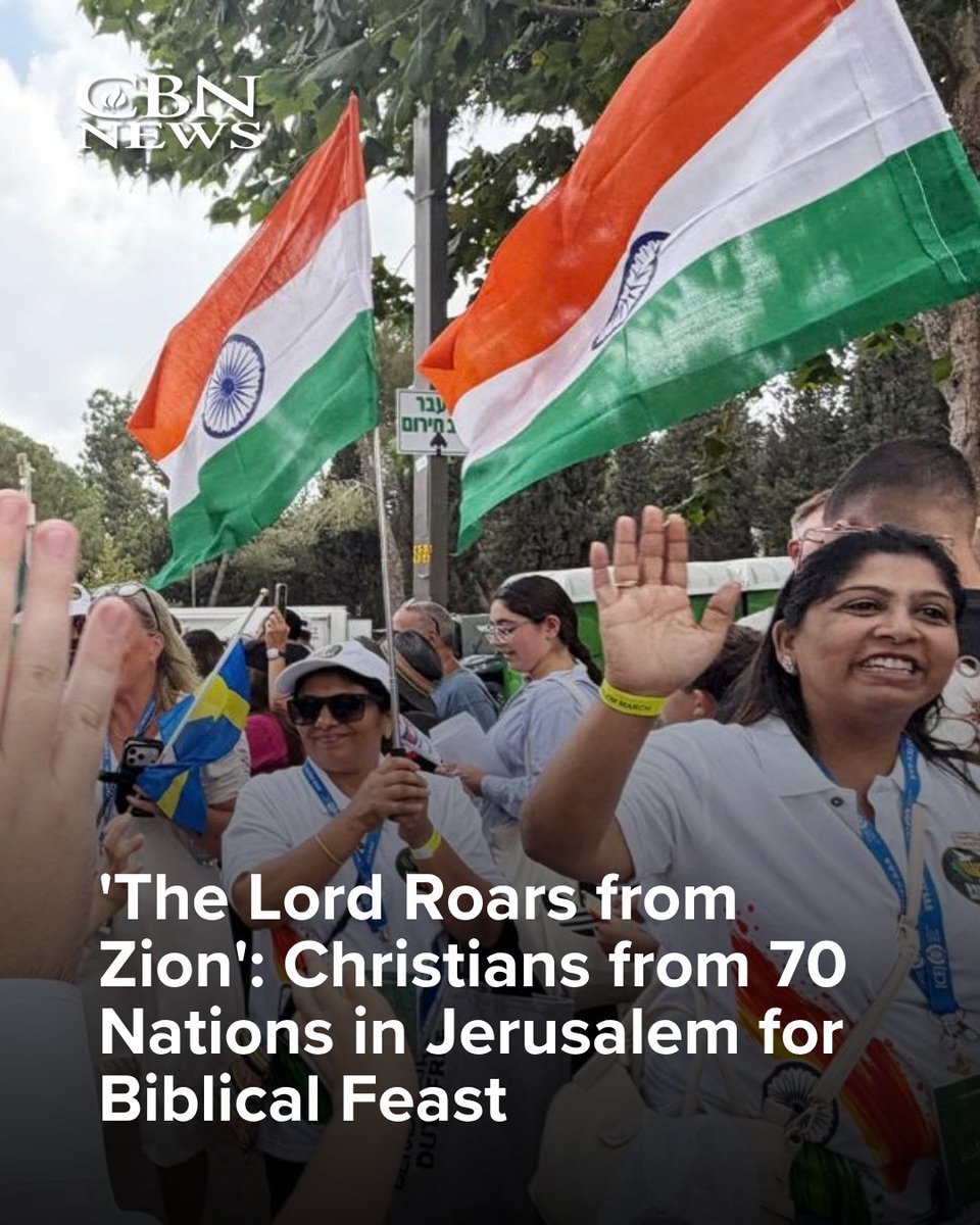 CBNNews's tweet photo. After nearly three years of war, tourists are returning to Israel. During this holiday season of the Feast of Tabernacles, Christians are visiting the Holy Land.

Dag Juliussen, a regional director for the International Christian Embassy Jerusalem, welcomed delegates to the celebration. "We are gathered here these days to celebrate, to worship, and to adore the King of Kings in His own city," he announced. 

FULL STORY: https://t.co/b2VHbpMa9S