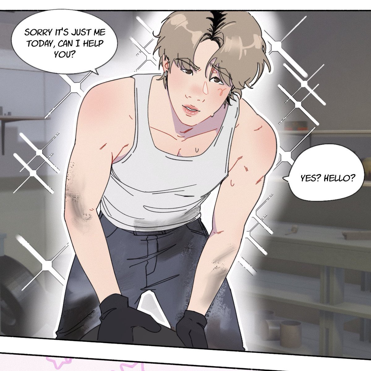 dear_911_'s tweet photo. #yoonmin 
Mechanic AU 1/4 https://t.co/8gPgVUJxao