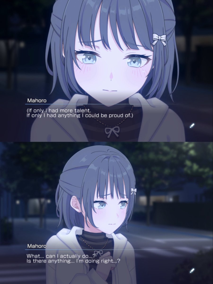 true0bIue's tweet photo. mahoro is for everyone who feels worthless for not being able to live up to their ideal self, whose very presence starts feeling useless

she tried so hard to attain her goal but she wasn’t good enough. she repressed her feelings and smiled for the sake of others https://t.co/HhGegOTjcW