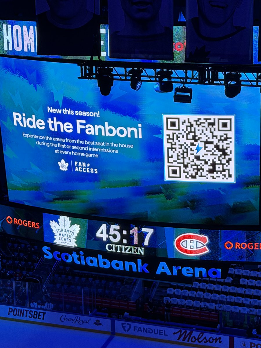 JesseBlake's tweet photo. New from the Leafs this season, fans can ride the "Fanboni" at intermission.

It costs $68.93 in addition to your ticket for the game.

@sdpnsports https://t.co/MexbKACjXw