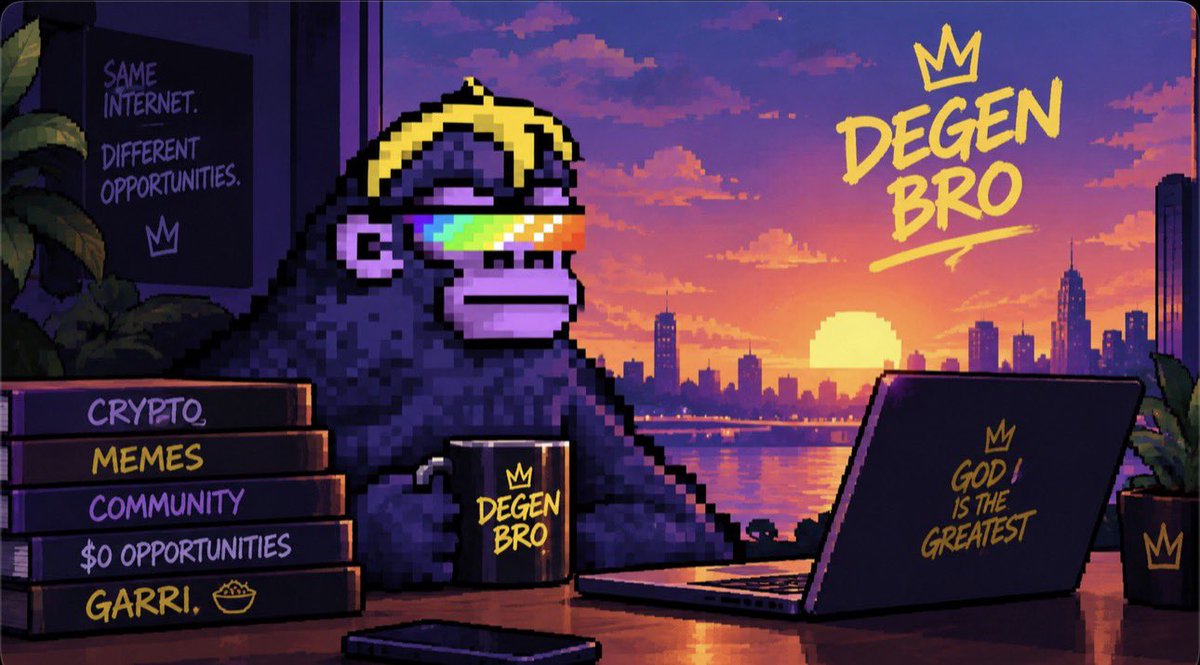 Tinyjamj's tweet photo. DEGEN BRO — THE STORY BEHIND THE DEGEN

In the fast-moving world of crypto, where trends can rise and disappear within hours, some personalities manage to stand out not because they follow the culture, but because they become part of it. One of those personalities is Degen Bro, known on X as @degenBRO__ His identity has been built around cryptocurrency, memes, internet culture, community, and one simple philosophy: finding opportunities where other people might not be looking.

The word “degen” has become deeply connected to crypto culture. It describes people who are willing to take risks, experiment with new projects and chase opportunities before they become mainstream. Degen Bro embraced that identity completely. His account doesn’t resemble a traditional financial commentator. Instead, his content mixes humor, Nigerian culture, crypto, memes and constant interaction with his community. His bio itself captures the personality behind the account, combining faith, Garri and the idea of making money from “$0 opportunities.”

But Degen Bro’s story is not simply about cryptocurrency. It is about community. On X, his followers aren’t just spectators. They reply, create memes, share ideas and participate in the conversations surrounding his content. This creates something larger than a traditional audience. Every post can create replies, those replies can create more content, and that content can attract even more people. In crypto, where attention can have enormous influence, that kind of community becomes extremely valuable.

One of the clearest examples of this identity is Garri. A simple Nigerian staple became part of Degen Bro’s online personality and eventually became connected to the $GARRI token. What makes the story interesting is not simply the token itself, but how a familiar cultural reference can be transformed into an internet brand. A joke becomes a meme. The meme attracts attention. Attention creates a community. And the community can eventually create an entire digital ecosystem around the idea.

This is one of the defining characteristics of modern memecoin culture. Unlike traditional financial products, many memecoins begin with culture rather than complicated technology. People understand the joke before they understand the token. They share the meme before they read the documentation. The community becomes part of the product itself, and the personality behind that community can become just as important as the project.

Degen Bro has built his presence around this exact intersection of culture and opportunity. His content encourages people to participate, create and search for opportunities rather than simply watch from the sidelines. His “$0 opportunities” philosophy reflects a broader transformation brought by the internet: today, someone with nothing more than a phone, an idea and an audience can potentially create something that reaches thousands of people.

But there is another side to the story. The same culture that creates opportunities can create enormous risks. Crypto markets are volatile, memecoins are speculative, and online enthusiasm can disappear as quickly as it arrives. A large following can amplify an idea, but it can also amplify mistakes. For that reason, Degen Bro’s public statements about projects and opportunities should be understood as part of his online content rather than automatically treated as independent financial advice.

What makes Degen Bro interesting is ultimately bigger than any individual token. His story represents a new kind of internet personality: someone whose audience, identity, community and financial ecosystem can all overlap. The traditional relationship was simple creator and audience. Crypto has created something different: creator, community and market interacting with one another in real time.