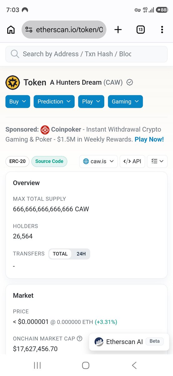 TwomachM68131's tweet photo. 今日のホルダー数は26,564人！
4人増えた😊

#CAW
#PlanB
#ElonMusK https://t.co/tqoUFfTOiq