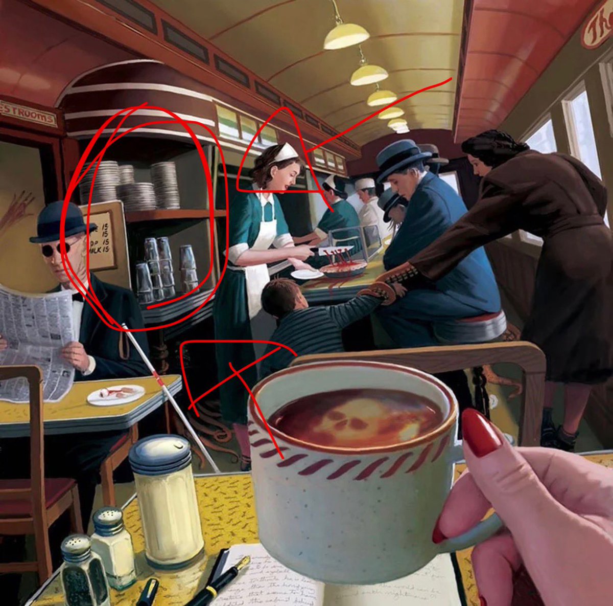 castlelessen's tweet photo. The cups and plates on open shelves while on a train smh https://t.co/iHhuxwIGbz
