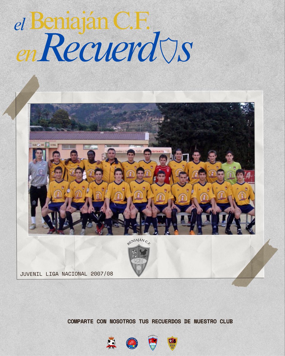 BeniajanCf's tweet photo. //EL BENIAJÁN C.F. EN RECUERDOS//

Inauguramos sección para esta temporada y lo hacemos con los campeones de liga nacional de la 2007/08 💛🖤

Si tienes alguna foto y querrías que se compartiera a través de nuestras redes sociales, ¡no dudes en escribirnos! 🤜🏻🤛🏻 https://t.co/AvcgEORTd7