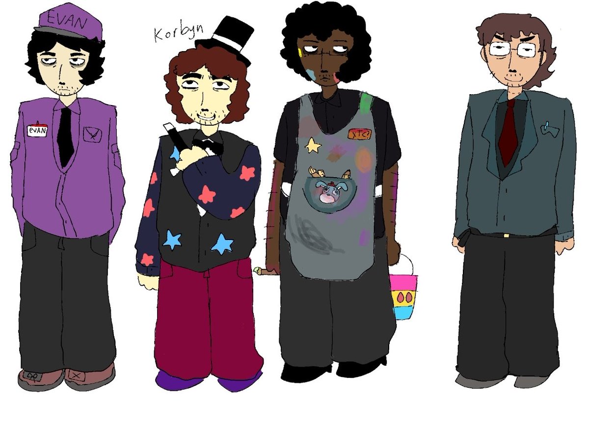 Cloud_clover1's tweet photo. The employees for the project!!! Rest in relocation!
Evan: @MistakeMEBs 
Korbyn: @_WatchingHour_ 
Xtc?: @xtc_0o 
Bennet: @brotherloveEBW 
Nova: obviously me
Req: @requisitorum 
Engel and mari: idk their twitter burp
Jade: @King_0f_f00ls_ 
Historia: @Edge0fTheSky https://t.co/bebTC2yj2z