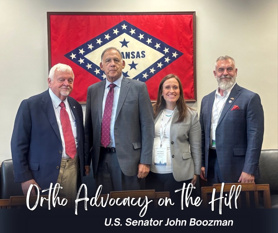 UAMSOrtho's tweet photo. Our @uamsortho team also met with US Sen. John Boozman in Washington, DC, during the AAOS National Orthopaedic Leadership Conference.
We’re proud to advocate for patients, strengthen healthcare policy, &amp; ensure high-quality orthopedic care remains accessible across AR and beyond. https://t.co/iKbjxmXt4e
