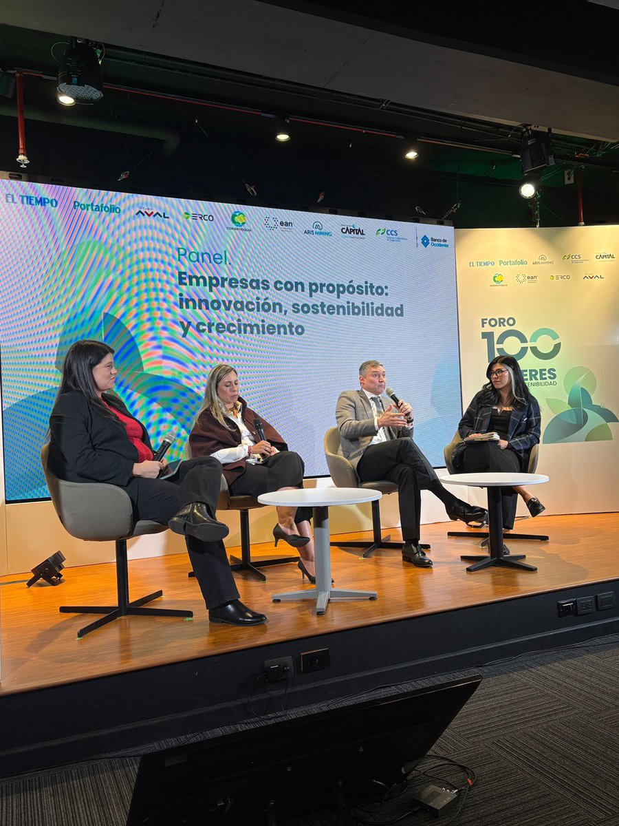 CECODES's tweet photo. Nuestro Director Ejecutivo, @sergiorengifo, participó del panel “Empresas con propósito: innovación, sostenibilidad y crecimiento”, donde compartió con Lina González, Directora de Sostenibilidad de nuestra empresa asociada @grupoaval. 

Allí @sergiorengifo aportó su visión sobre el fortalecimiento de la sostenibilidad por parte del sector privado colombiano. 

“Es clave el convencimiento de la alta dirección en temáticas de sostenibilidad, así se trasciende no solo con sus colaboradores, sino también con sus grupos de interés. Es a partir de la información que se deben tomar decisiones, y por medio de estas decisiones pasar a la acción, buscando el desarrollo sostenible de los territorios”, afirmó durante su intervención.
