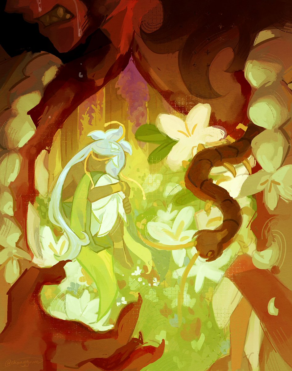 chongyuumm's tweet photo. flowers bloom in your heart #burningspicecookie #mogracookie #cookierunfanart https://t.co/MqAiHZH4zE