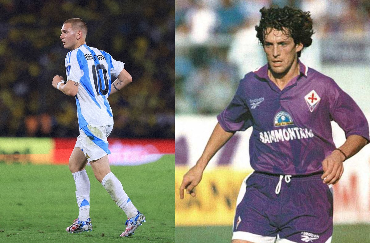 MastantuonoArg's tweet photo. 🇮🇹💜 Massimo Orlando, ex Fiorentina, habló sobre la camiseta 10 de Argentina!

🗣️ "Esa camiseta pesa mucho, hay que tener una personalidad extraordinaria. Nico Paz es completo, pero en los últimos 30 metros veo a Mastantuono."

ℹ️ @LabaroViola_ https://t.co/HKiVoHEPXs