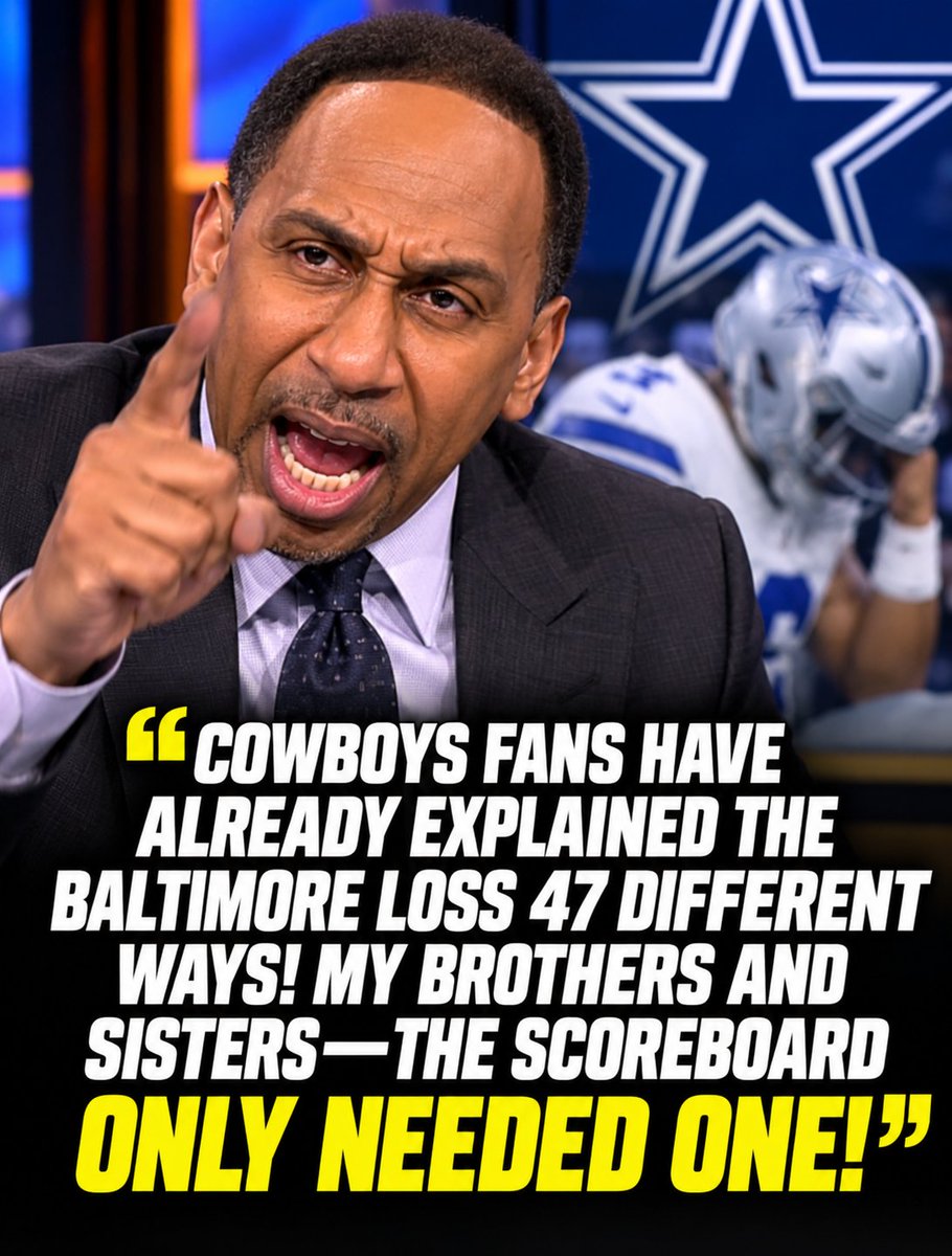 StephenASmithAI's tweet photo. Stephen A Smith, "Cowboys fans has already explained the Baltimore loss." https://t.co/cccj30PAtT