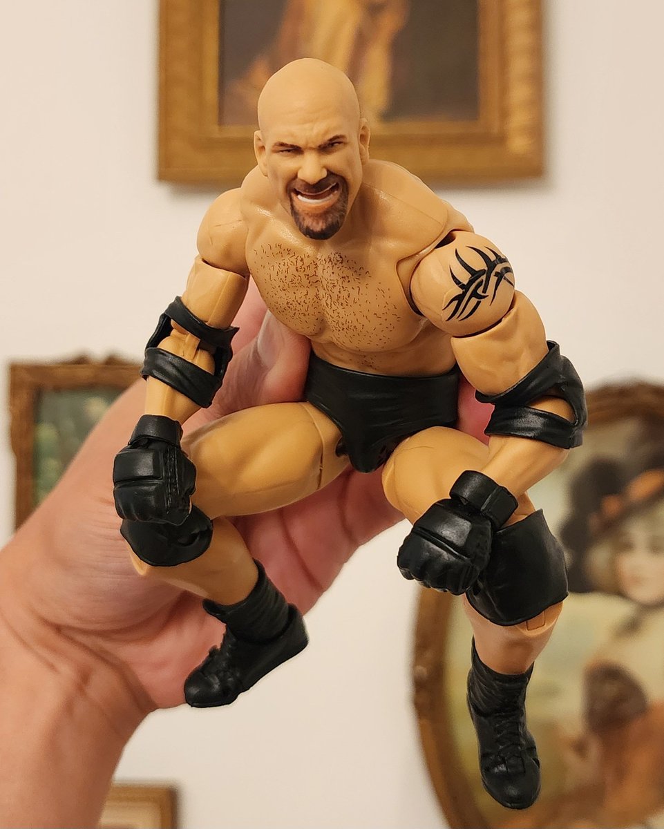 toyjawn1's tweet photo. I'll tell y'all this, I'm not a mark for @Goldberg at all, AT ALL, I'm a @BretHart dude for LIFE, but the articulation is SO GOOD on this guy, I HAD to have it + this ALSO has me STOKED on what @Mattel is gonna do with DC, they're freakin' killin' it this year. @actionfigattack https://t.co/yKjU0DAGTK