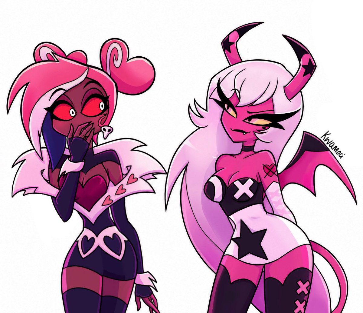 kwamoci's tweet photo. meow #velvette #verosika #helluvaboss 
#hazbinhotel https://t.co/2LbyFMnFpQ
