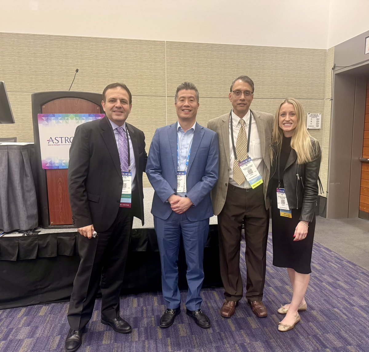 lauren_henke's tweet photo. Catching up after a whirlwind day!! Really enjoyed our multi-modality adaptive session led by @TamerRefaatMD + @PercyLeeMD @KevinAlburquer1 ! Great takes on how MRI-guided, CT-guided, and offline ART fit together into the global clinic. Many practical pearls! @ASTRO_org #ASTRO26 https://t.co/hMRTP30bIf