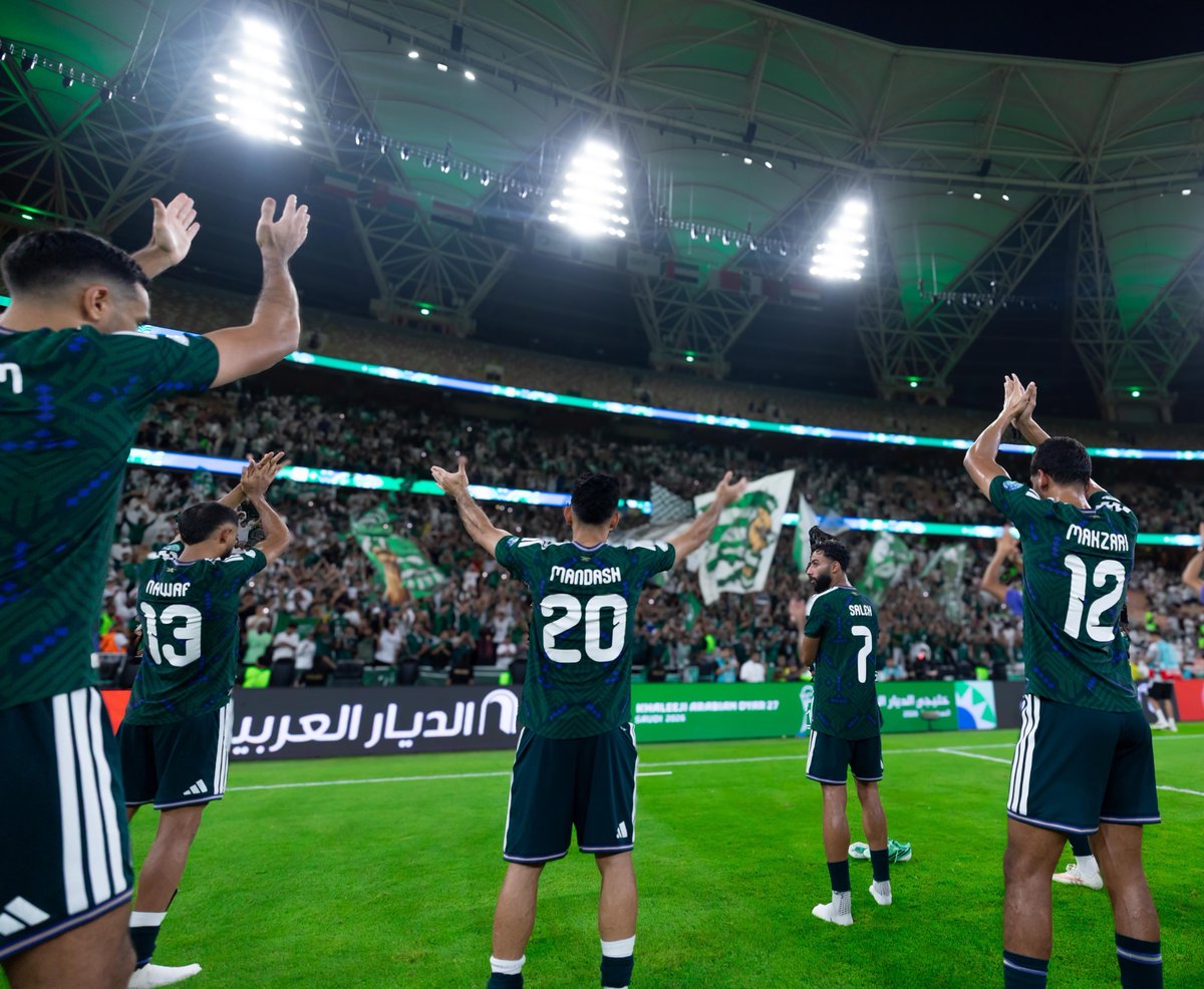 khalidjassem74's tweet photo. المنتخب السعودي حقق العلامة الكاملة في دور المجموعات من كأس الخليج للمرة الأولى تاريخيًا منذ بداية النظام الجديد في 2004م

#خليجي_الديار_العربية27 https://t.co/sHf2hCm12J