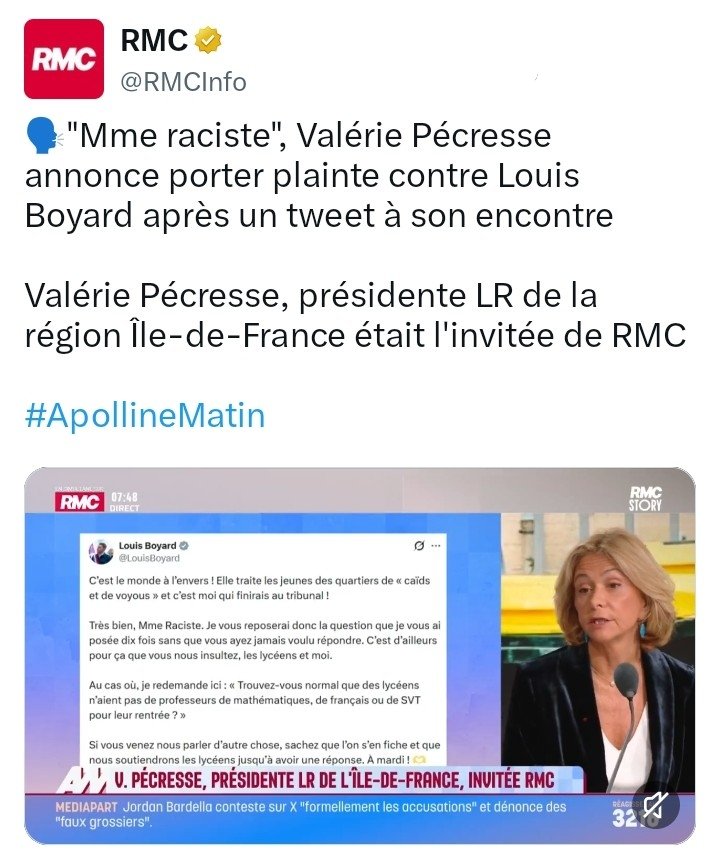 gh_thry_58y's tweet photo. @LouisBoyard 🟣 On dirait que @LouisBoyard a vexé @vpecresse en la qualifiant de « Madame #Raciste », alors que tout le monde le sait, elle est carrément raciste 😜
> Je pose ça là, on verra si ça prend, donc Valérie Pécresse est :
🔸#MmeRaciste OU
🔸#MadameRaciste
#FuckRacism #StopRacisme https://t.co/3gFD7wx17i