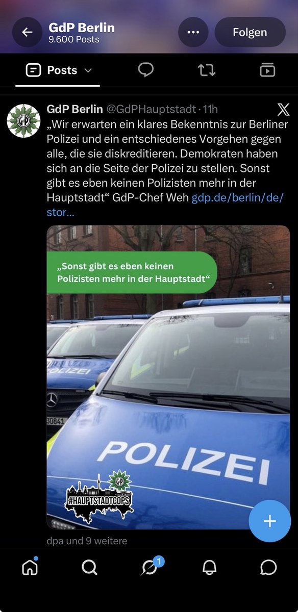 NureinGedanke76's tweet photo. 🚨 Bemerkenswerter Hilferuf der GdP Berlin🚨
Nach dem #Wahlsieg der Linken warnt Gewerkschaft vor möglichen Kollaps der Inneren #Sicherheit und kritisiert den Umgang mit der Berliner #Polizei.
„Sonst gibt es eben keinen Polizisten mehr in der Hauptstadt.“
https://t.co/EugshljL7N https://t.co/QjvLQraLga