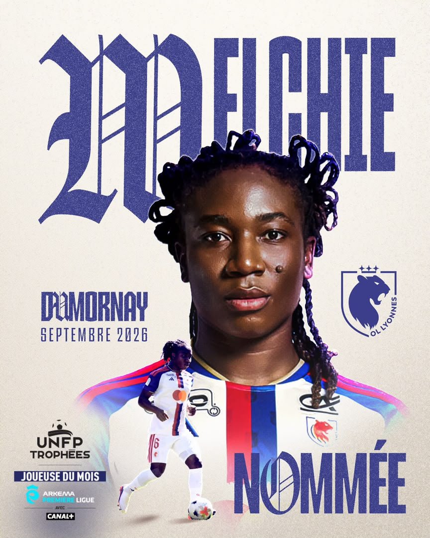 Totalmixtv9's tweet photo. Melchie Dumornay nommée pour le Trophée UNFP de septembre

Après avoir marqué la saison dernière de son empreinte, Melchie Dumornay poursuit sur sa lancée en Arkema Première Ligue. La milieu de terrain haïtienne figure parmi les joueuses nommées pour le Trophée UNFP de la Joueuse du Mois de septembre.

Une nouvelle reconnaissance qui vient récompenser son excellent début de saison sous les couleurs de l’OL Lyonnes.