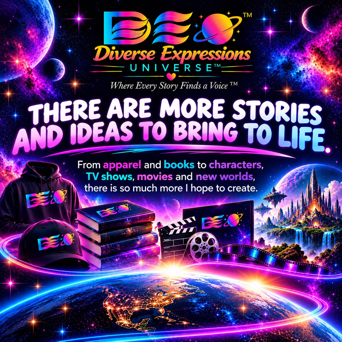 DiverseExpressU's tweet photo. 💜🚀 We’re just getting started.

From apparel and books to characters, TV shows, movies and new worlds, there is so much more I hope to create.

This is only the beginning. 🌎✨

#diverseexpressionsuniverse #representation #storytelling #creativity #dreambig https://t.co/2I0tu6OPsJ
