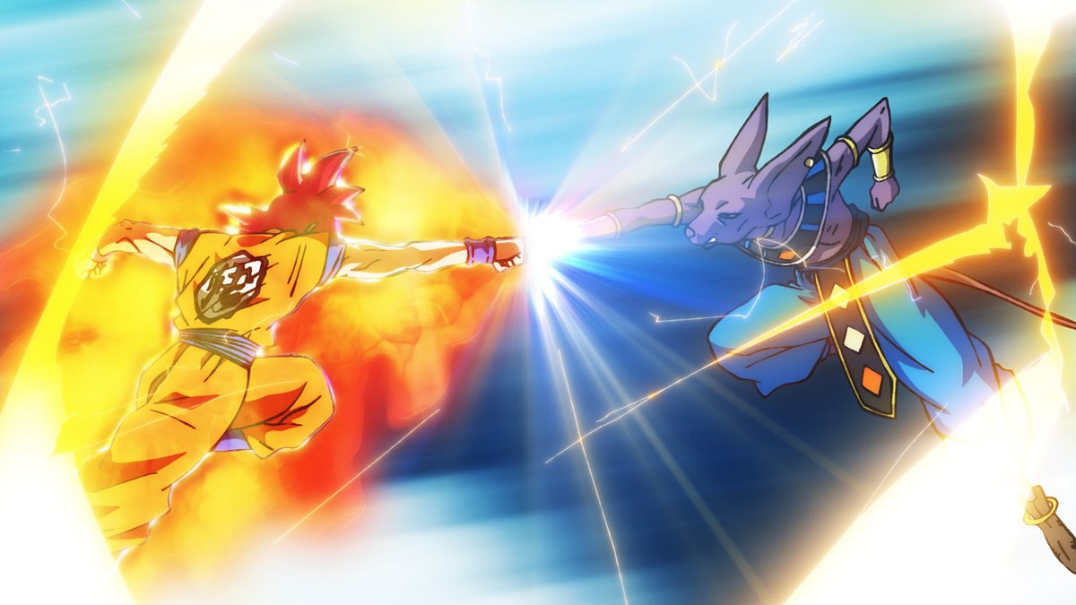 DBSuperUniverse's tweet photo. Dragon ball super : Beerus 

Super Saiyan God Goku vs Lord Beerus https://t.co/Z46zUm0EcQ