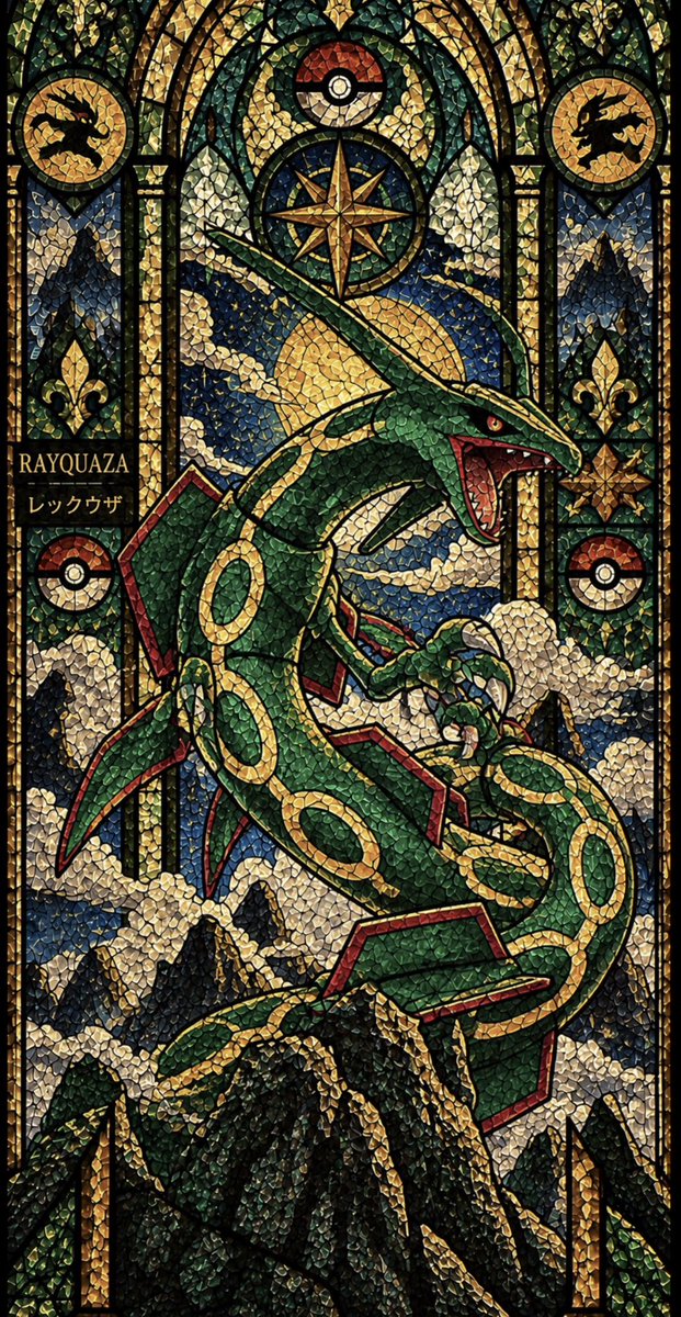 bamidoh's tweet photo. Pokemon wallpaper  Rayquaza 🐉🔥 https://t.co/aaaRFz80Sj