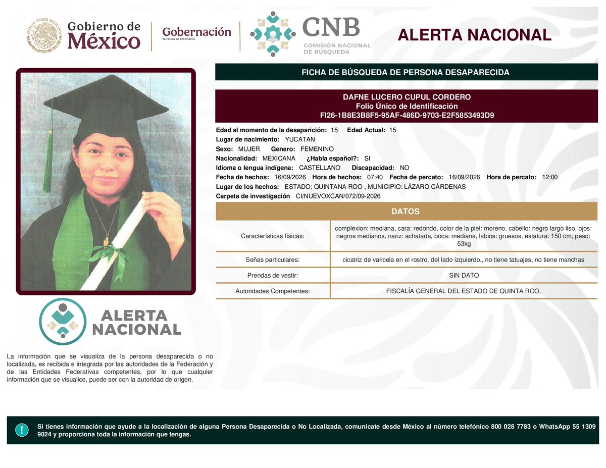MetroCDMX's tweet photo. Si tienes información para localizar a las siguientes personas: 

- Thiago Said Hernández Manzano
- Ismael Muñoz Coria
- Eduardo Torres Quinto
- Dafne Lucero Cupul Cordero

Comunícate con la Comisión de @Busqueda_MX, mediante el número telefónico:
☎️ 800 028 7783 

Agradecemos tu apoyo y colaboración. #AlertaNacionalDeBúsqueda