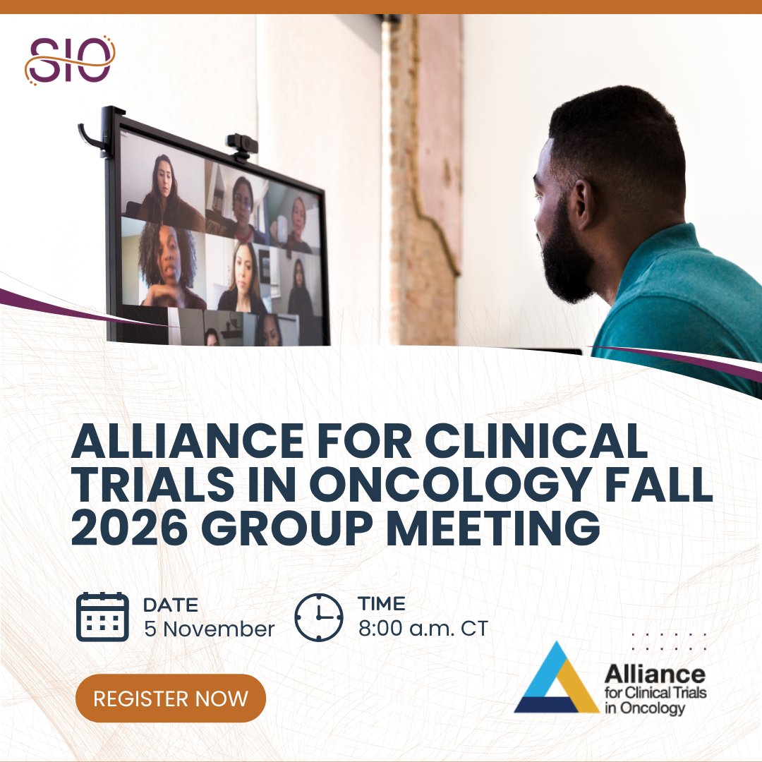 SIO_Central's tweet photo. Join the Interventional Oncology Working Group at the Alliance Fall 2026 Group Meeting to engage with ongoing clinical research efforts and the future direction of IO trials. @ALLIANCE_org Register: https://t.co/tH147SgiBJ https://t.co/Gp2EHXQl3P