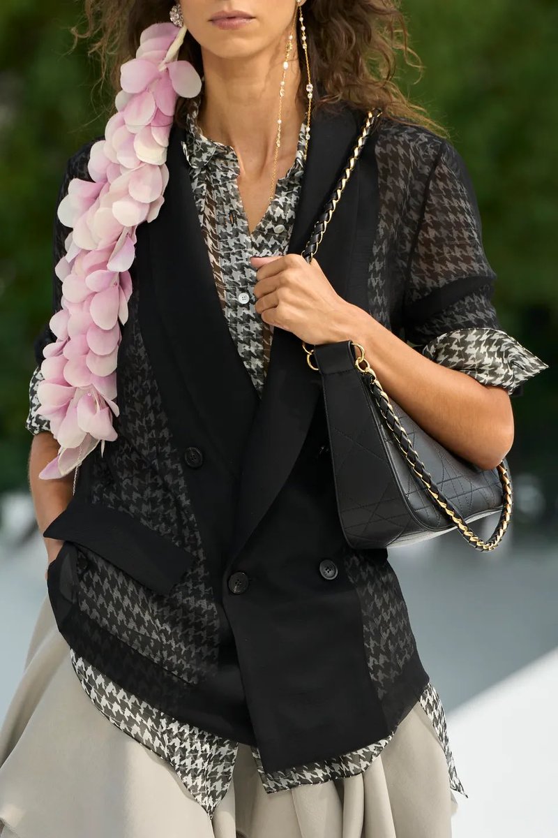 Dior SS27 sheer runway Dior SS27 sheer chiffon runway detail