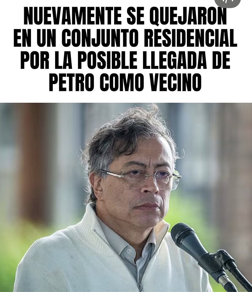 FernanMartinez's tweet photo. Petro tiene derecho a vivir donde sea mientras pague el arriende o compre, pero los vecinos de Sierras del Moral o del Bosque de los Encenillos también tienen derecho -y obligación- de proteger sus familias y el valor de sus residencias.- https://t.co/KCHEP50tpd