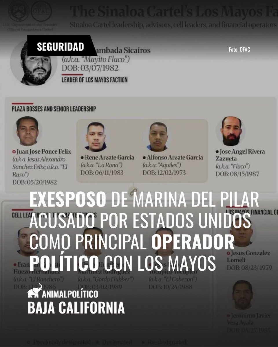 AP_BC_'s tweet photo. ⚖️ El Departamento del Tesoro de Estados Unidos sancionó a Carlos Torres, exesposo de la gobernadora de Baja California, Marina del Pilar Ávila, por presuntos vínculos con una red del Cártel de Sinaloa.

https://t.co/UjAnfD8igb https://t.co/D2NGNmN3IX