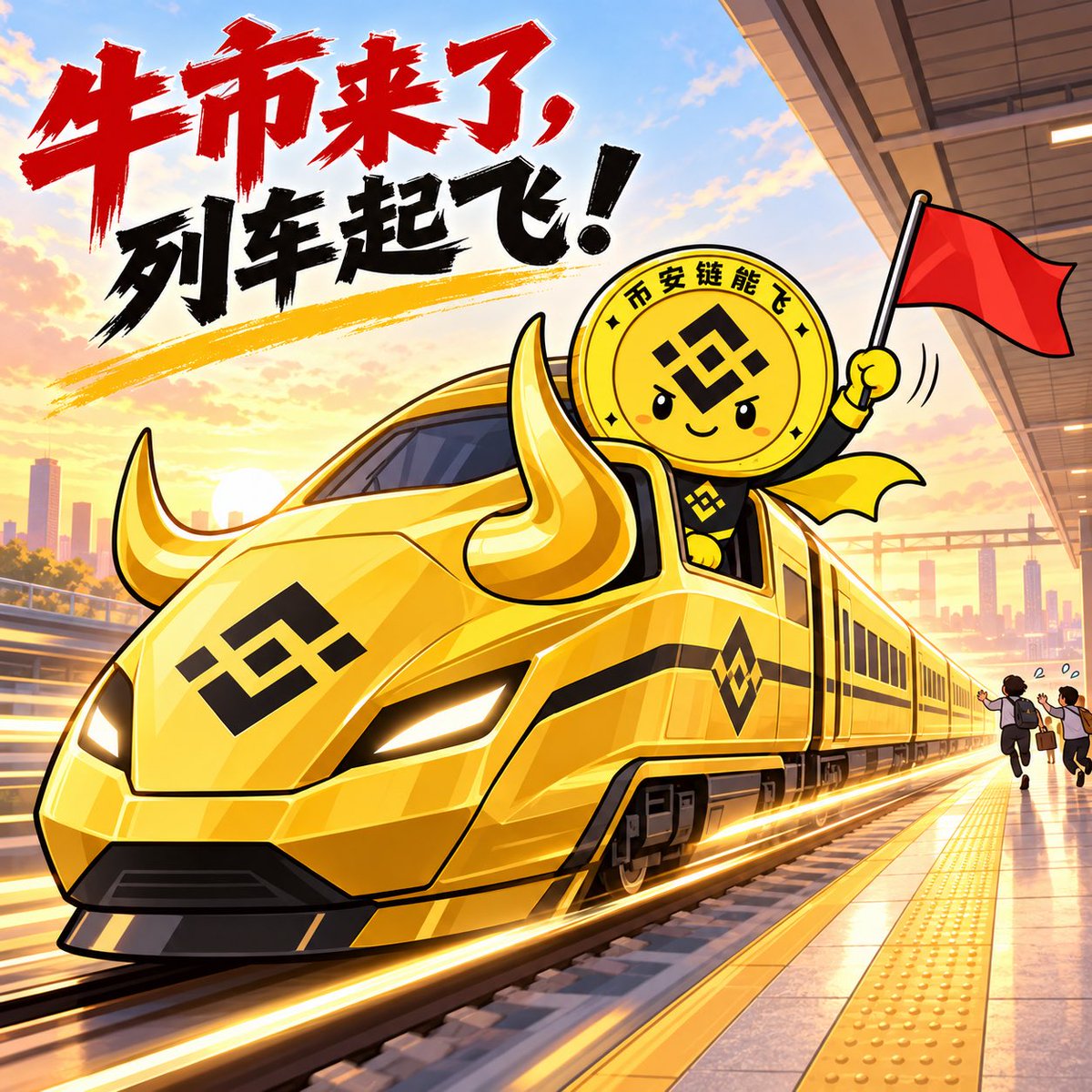 BnbChainCanFly's tweet photo. The bull market is here.
The train is leaving the station.

All aboard BNB Chain is ready to fly. 🚄✈️

#币安链能飞 🟡 https://t.co/cRf6FZWzcy
