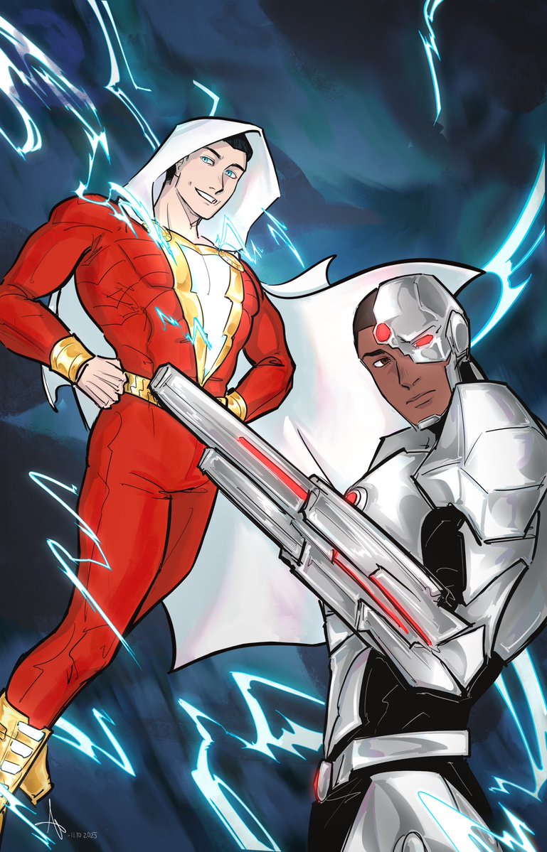 NH_longoreo's tweet photo. cyborg/shazam #1 out now!
just kidding😁but this was one of my favourite n52 dynamics and one which i wished had more arcs
#fanart #dccomics #victorstone #billybatson #digitalart #cyborg #shazam https://t.co/LF6BLSyxYM