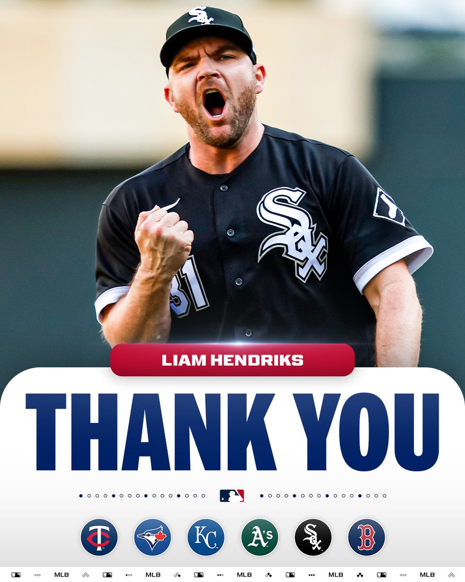 Liam Hendriks has announced his retirement.

In 14 Major League seasons with six teams, Hendriks made 490 appearances, was a 3-time All-Star, and a 2-time winne