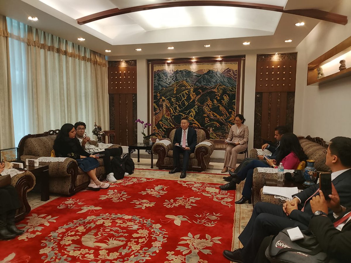 canal6tv's tweet photo. #Internacional El embajador de China en México, Sr. Chen Daojiang, encabezó la celebración por el 77.º aniversario de la fundación de la República Popular China en la #CDMX

El encuentro ratificó los lazos de amistad y cooperación entre ambas naciones. 🇲🇽🤝🇨🇳

@EmbChinaMex https://t.co/Dc2v1aJmah