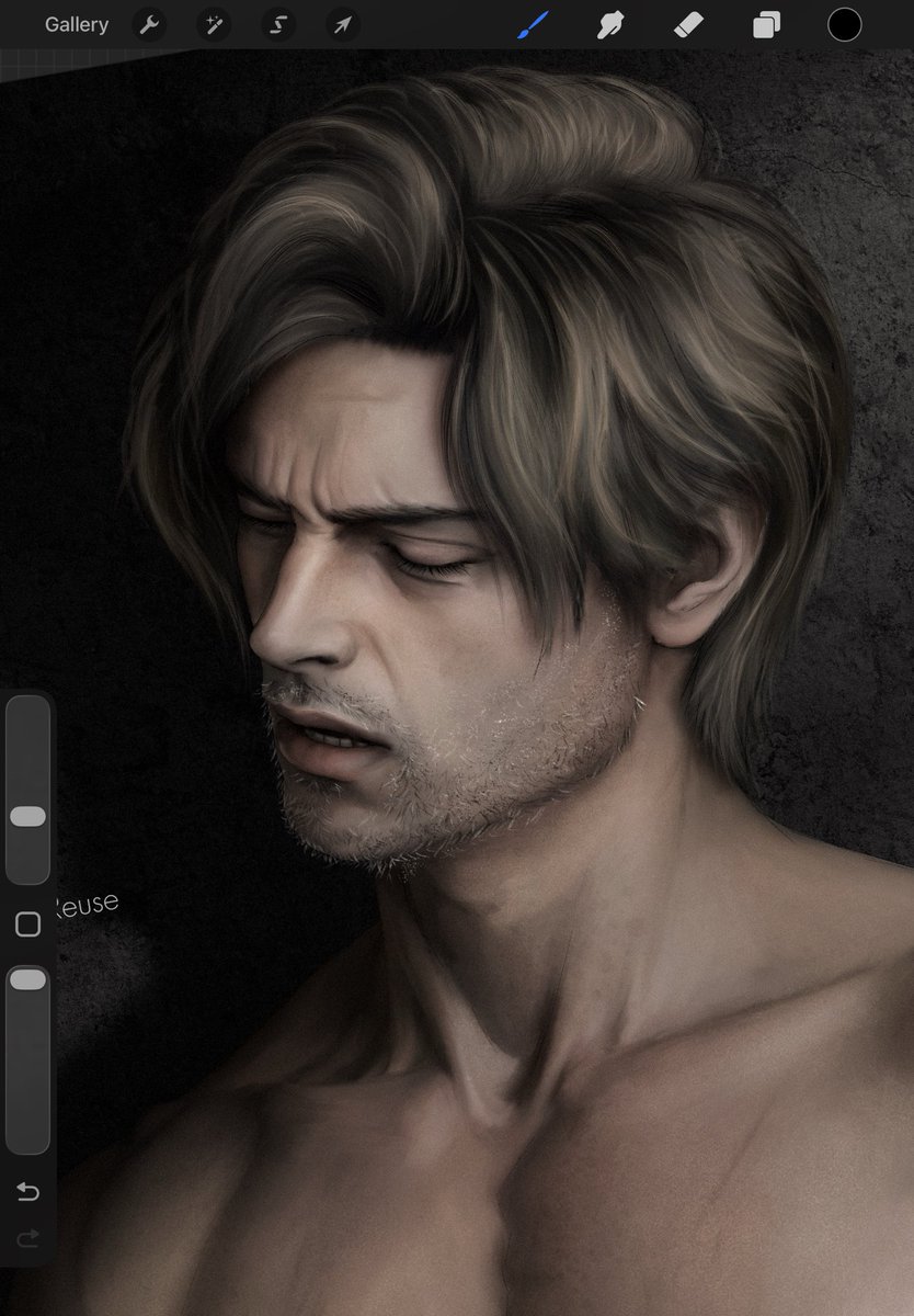 iamwatchingkz's tweet photo. I should put up new prints with my recent art, cropped Leon too hahaha, or maybe even Redfield and Kennedy together https://t.co/CzKkPqG2jh