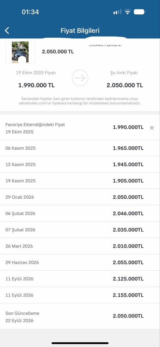 emrebayiir's tweet photo. Araba 6 yaşında,
Orta paket ve 1 yıldır satamıyor.

Çünkü fiyatlar şişirilmiş.
Bayilerin elinde bu rakamlara sıfır km arabalar varken kimse ikinci ellere bu paraları vermez.

Faiz indirimini boşa beklemeyin.
Düşse bile bu fiyatlara satamayacaksınız.

O iş geçti. https://t.co/Ld9XVsRLuY