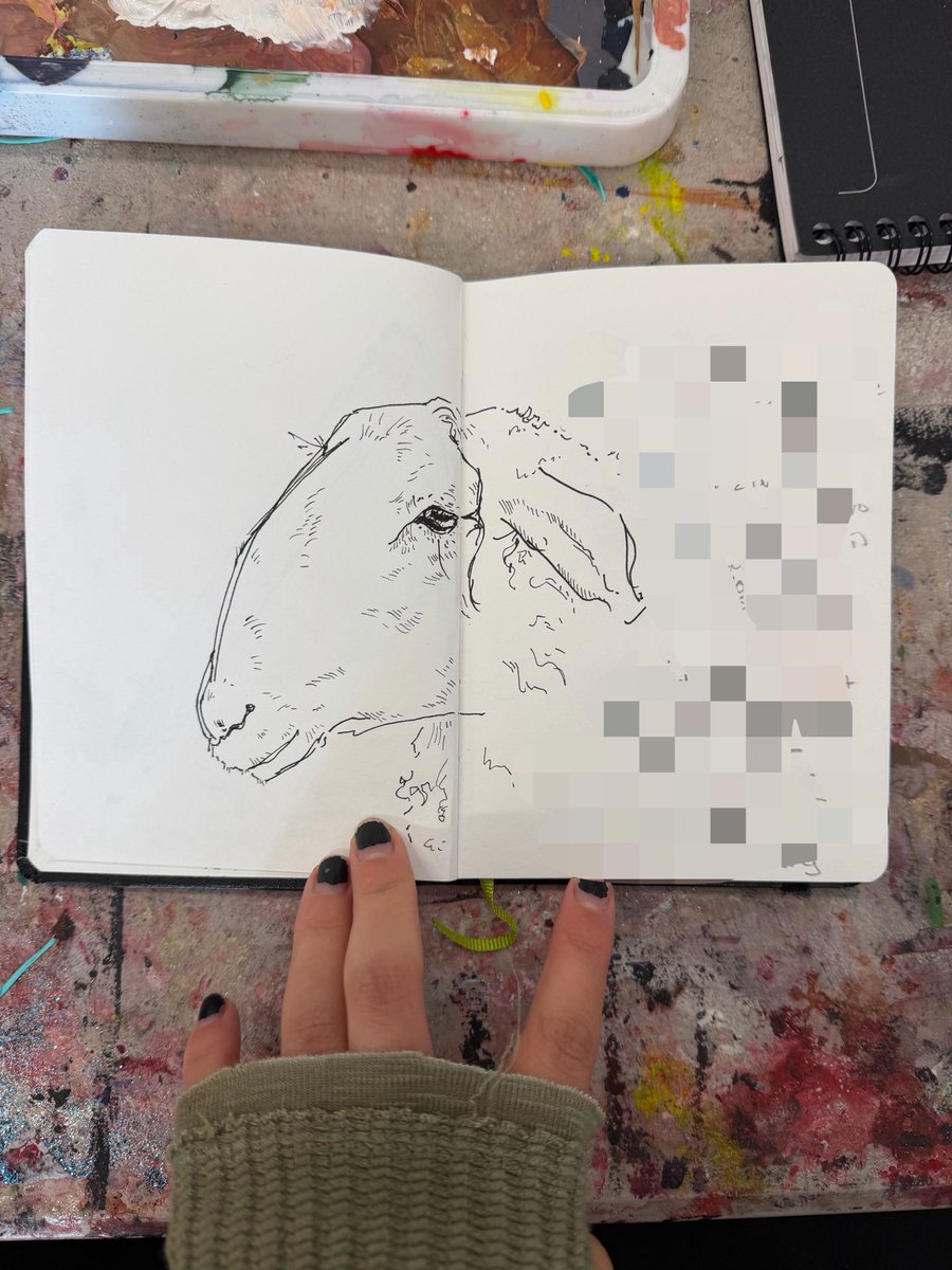 pusheenbakes's tweet photo. Some sheep art i have been busy with  today https://t.co/pGrkfmkcKC