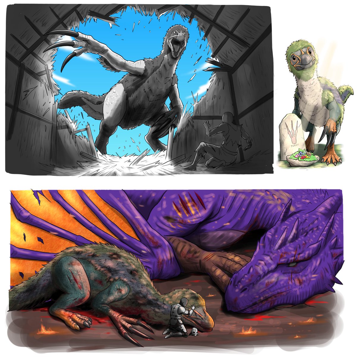 falco_luna's tweet photo. テリジノサウルスとの思い出

#ARKSurvivalAscended
#ARKArt https://t.co/dkbDSmPliQ