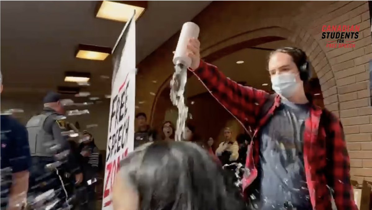 WesternStandard's tweet photo. WATCH: Tom Flanagan gets assaulted at free speech event at U of C

https://t.co/BZm4YFHyzs https://t.co/HlGvKh7rLL