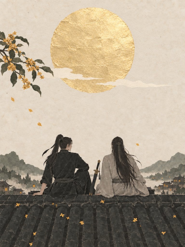 BjLin10's tweet photo. Happy Mid-Autumn, minimalist paper-cut with a hand-gilded moon. Rivals under the same moon. made with GPT Image 2.5 #AIart #papercut https://t.co/muyxSnJyjM