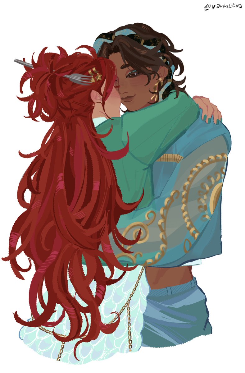 vannltas's tweet photo. Them loving each other is canon by the way... boyfriends.

#twst #minarielle #minarie https://t.co/uRwxY670nH