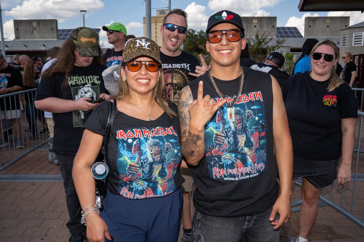 Alamodome's tweet photo. 🪓 @IronMaiden FANS ARE HERE AT THE ALAMODOME 🪓

#ironmaiden #alamodome #sanantonio #megadeath #anthrax https://t.co/Ul3a0HmdAI