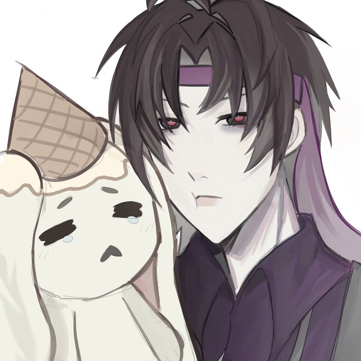 Qiienzi's tweet photo. Evilfies and bunny plushy ! https://t.co/JdBi9uePy3