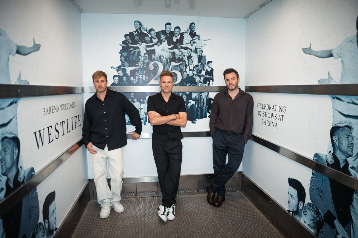 westlifemusic's tweet photo. If we could tell our younger selves that we’ve now done 82 shows at the 3Arena in Dublin - they’d never believe it. Every night at this venue is an honour and we’re still lost for words since finishing this residency. All we can really say is THANK YOU ❤️❤️❤️ https://t.co/KMQgCBNYMB
