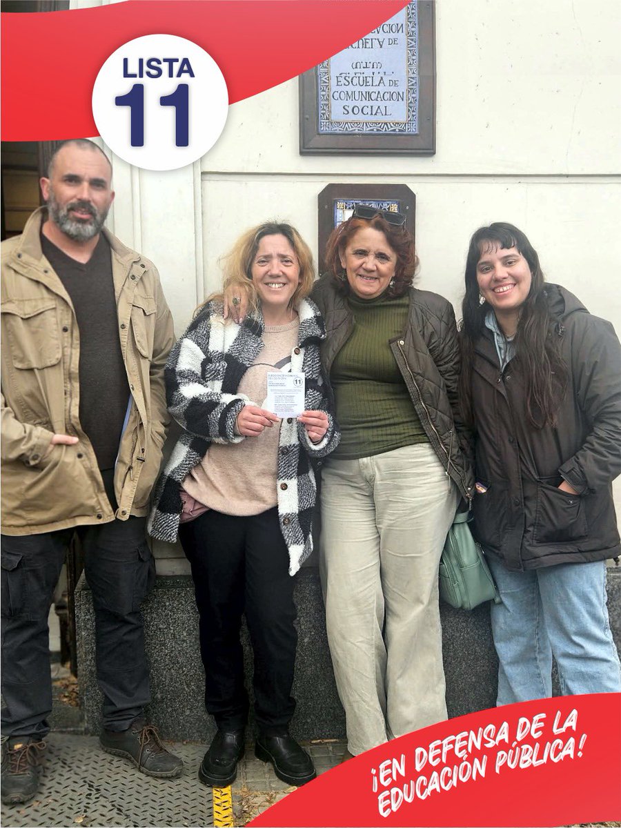 FenapesUruguay's tweet photo. 🗳️ Elección CODICEN
📢 Seguimos recorriendo comunidades educativas e intercambiando con las y los docentes.
✊ LISTA 11. Colegas de todo el país en defensa de la educación pública.
#FenapesSeMueve
#ElecciónCodicen
#Lista11 https://t.co/1fniDBgtL4