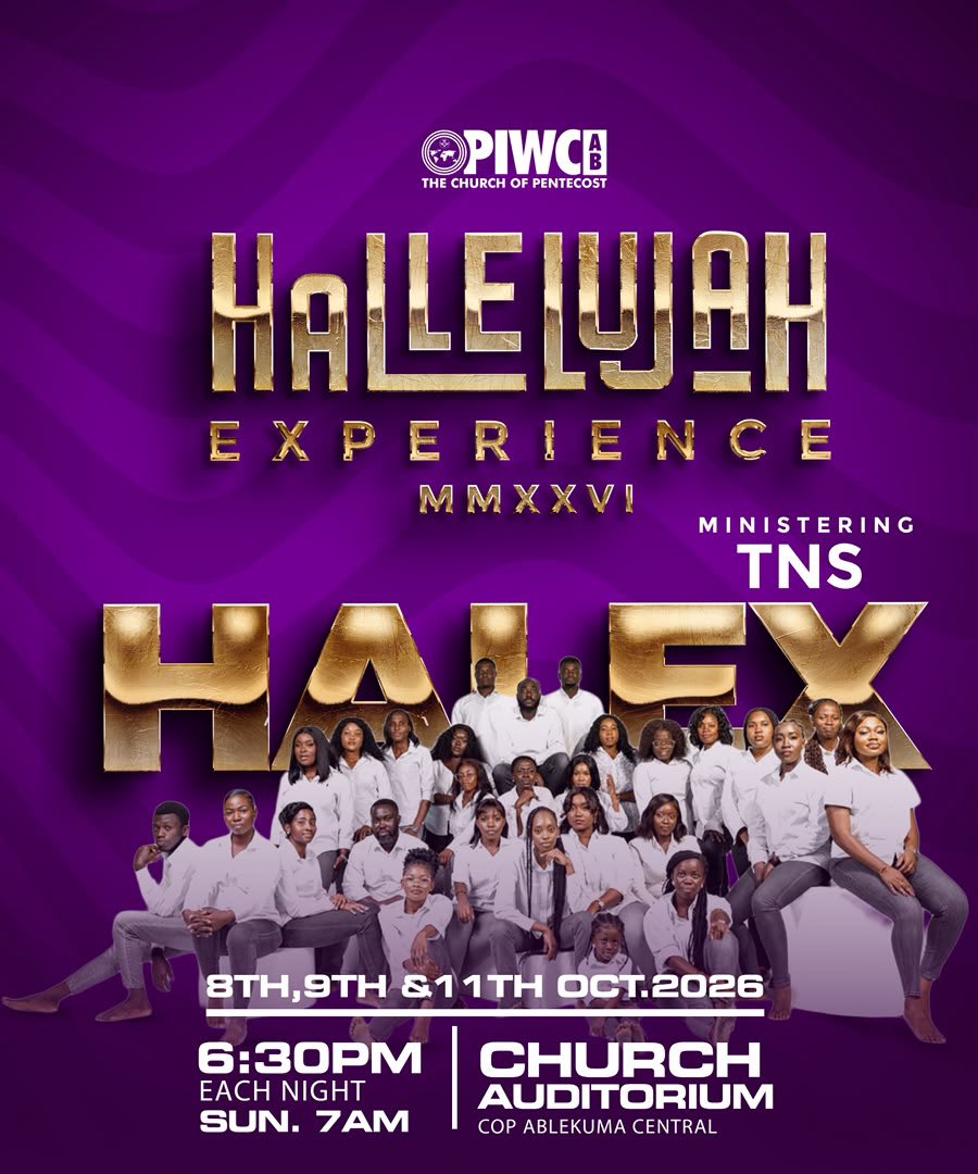 Piwcab's tweet photo. Get ready for an unforgettable time of praise, worship, and music with TNS at the Hallelujah Experience — FRESHNESS EDITION🎶🙌🏾
#FreshnessEdition
#halex26
#FreshnessInHisPresence
#WeCameToPraise
#HallelujahWePraise https://t.co/8lXPF0h9bv