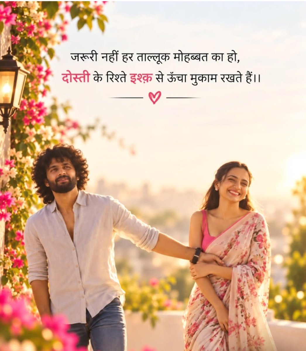 shrivastavab96's tweet photo. जरूरी नहीं हर ताल्लुक़ मोहब्बत का हो
दोस्ती के रिश्ते इश्क़ से ऊँचा मुकाम रखते हैं कुछ रिश्ते बिना किसी शर्त के सबसे खास होते हैं । ❣️✨🤝 🌸🫂
#Dosti
#FriendshipGoals
#TrueFriendship
#HindiQuotes
#Shayari
#BestFriends
@Ravinanilay https://t.co/U6OwXi7rig