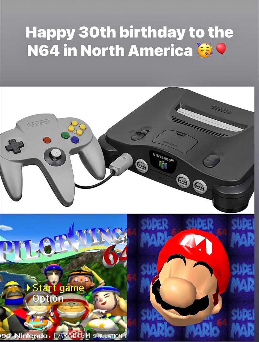 HalWaldramMusic's tweet photo. @NintendoAmerica happy birthday to the N64 https://t.co/3J4mhOnYc4