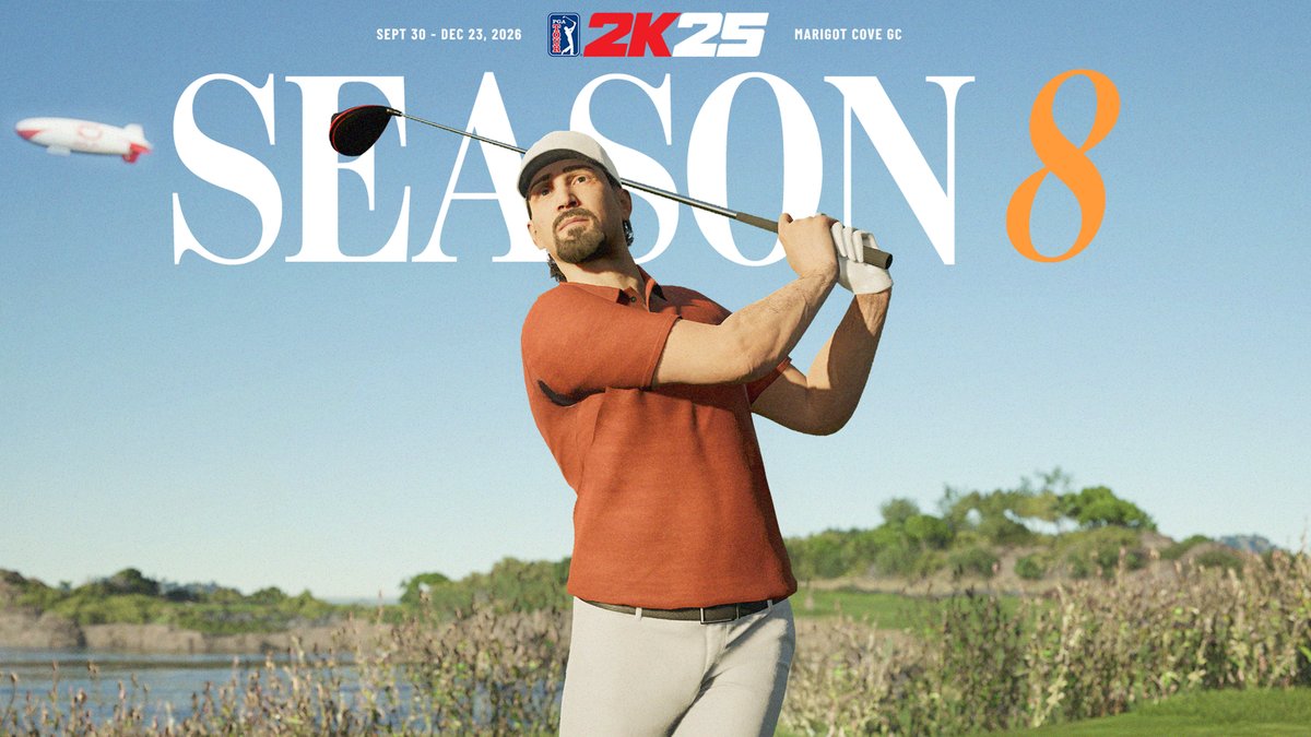 NintendoAmerica's tweet photo. Competition takes no breaks. Climb the reset leaderboard, participate in themed quests, and progress through the new Clubhouse Pass in @PGATOUR2K 25 on Nintendo Switch 2! 

Claim your moment in Season 8: https://t.co/ZmcVANRfi3 https://t.co/VDlbxC3qze